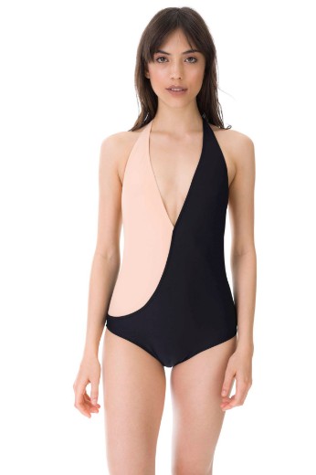 Imagen de Estambul - Malla entera combinada negro y nude