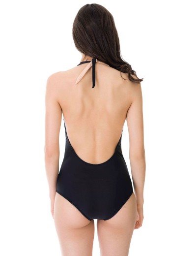 Imagen de Estambul - Malla entera combinada negro y nude