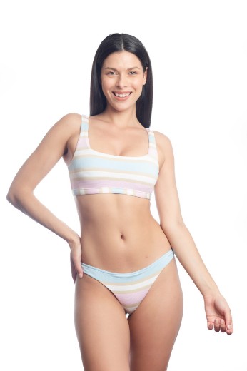 Imagen de Burdeos - Bikini top rayado