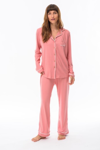 Imagen de Donatella - Pijama Camisero Largo Rosa