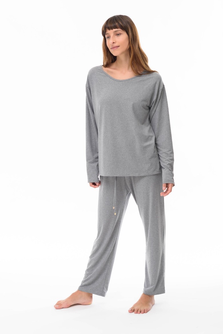 Imagen de Calvin - Pijama Largo Gris