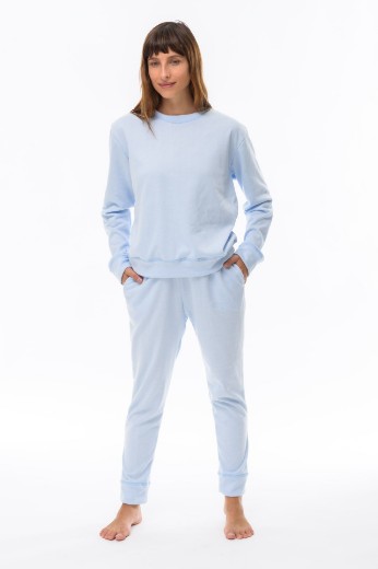 Imagen de Kendra - Conjunto de Jogging Liso Celeste