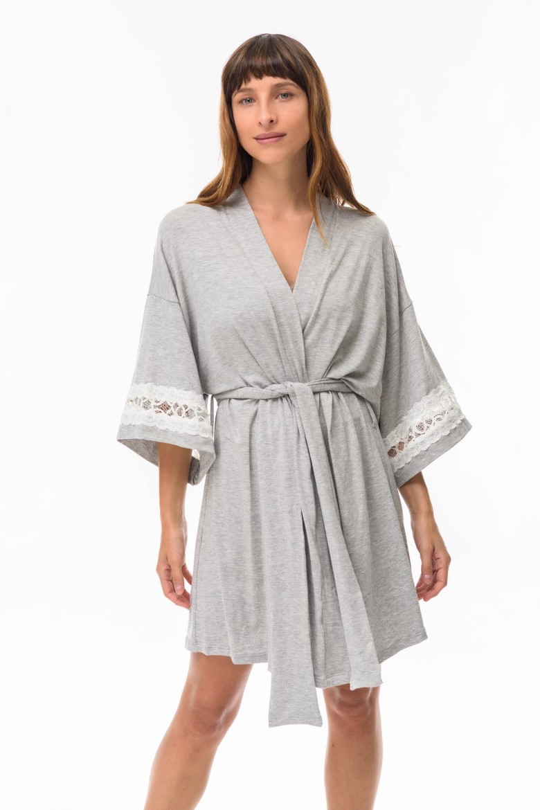 Imagen de Sienna - Bata de modal Gris