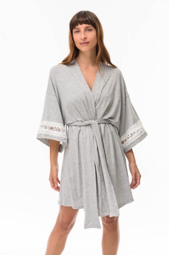 Imagen de Sienna - Bata de modal Gris