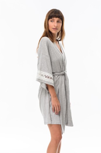 Imagen de Sienna - Bata de modal Gris