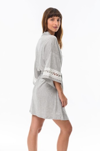 Imagen de Sienna - Bata de modal Gris