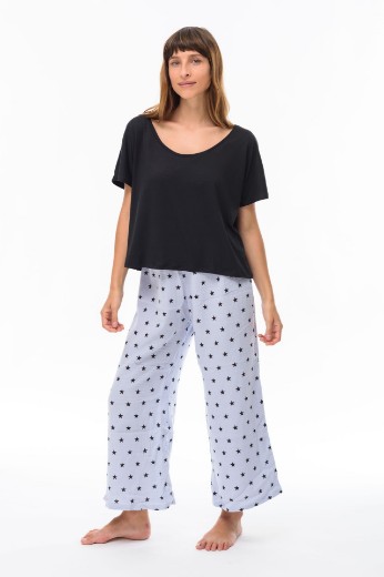 Imagen de Ada - Pijama Estampado de Estrellas Celeste
