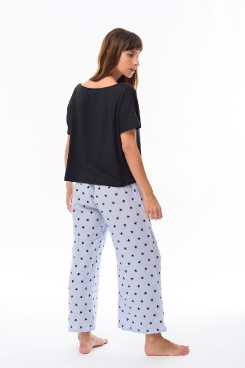 Imagen de Ada - Pijama Estampado de Estrellas Celeste