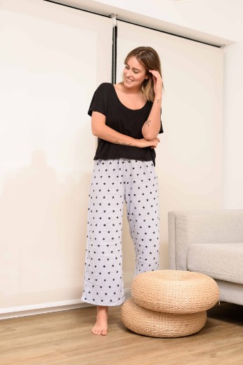 Imagen de Ada - Pijama Estampado de Estrellas Celeste