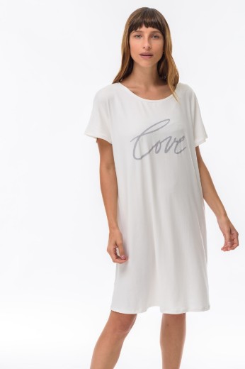 Imagen de Lia - Camisón Manga Corta Crudo