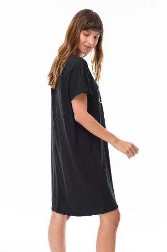 Imagen de Lia - Camisón Manga Corta Negro