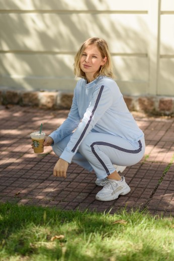 Imagen de Megan - Conjunto de Jogging Celeste