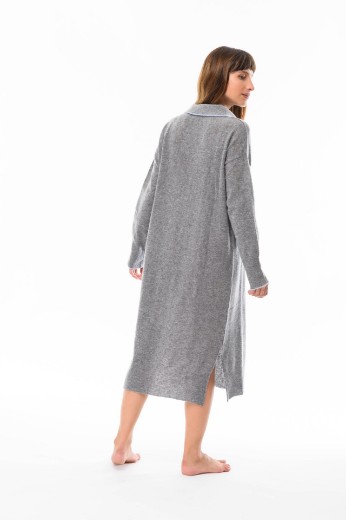 Imagen de Gardenia - Vestido Camisero de Punto Gris
