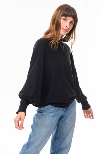 Imagen de Yudi - Buzo de Punto Manga Ancha Negro