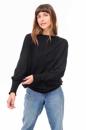 Imagen de Yudi - Buzo de Punto Manga Ancha Negro