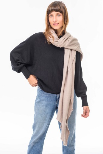 Imagen de Yudi - Buzo de Punto Manga Ancha Negro