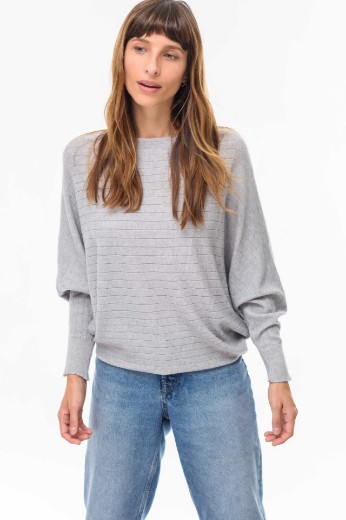 Imagen de Sil - Buzo Calado Manga Ancha Gris