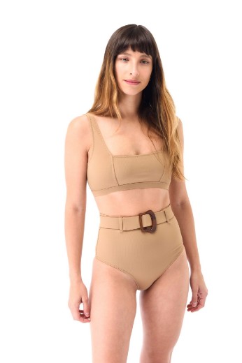 Imagen de Cancún - Bikini Tiro Alto con Cinto Leather