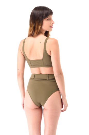 Imagen de Cancún - Bikini Tiro Alto con Cinto Verde
