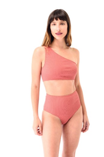 Imagen de New York - Bikini un Hombro Esponja Liso