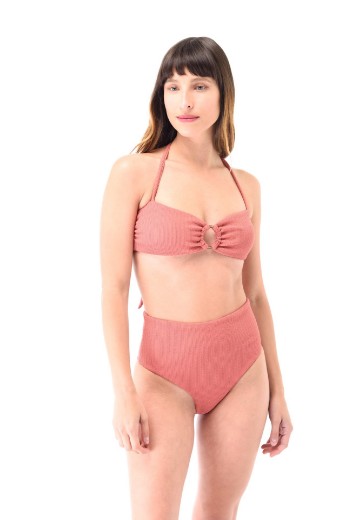 Imagen de Chicago - Bikini Tiro Alto Bandeau Con Argolla Esponja