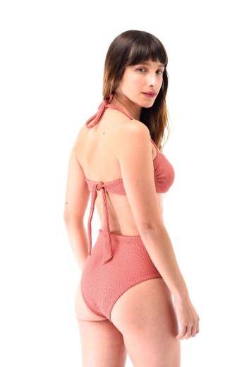 Imagen de Chicago - Bikini Tiro Alto Bandeau Con Argolla Esponja