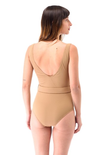 Imagen de Santorini - Malla Enteriza Escote en V con Hebilla Leather