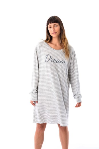 Imagen de Perla - Camisón Manga Larga Gris