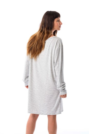 Imagen de Perla - Camisón Manga Larga Gris