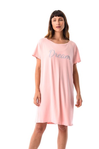 Imagen de Lia - Camisón Manga Rosa