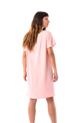 Imagen de Lia - Camisón Manga Rosa
