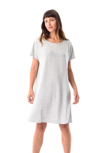 Imagen de Lia - Camisón Manga Gris