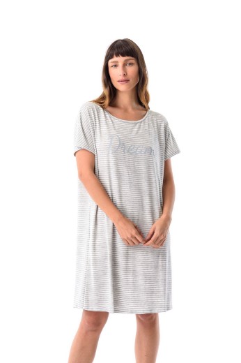 Imagen de Lia - Camisón Manga Gris