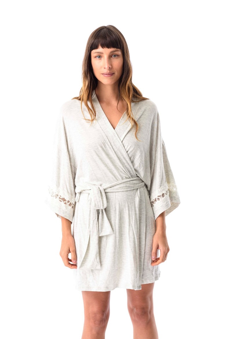 Imagen de Sienna - Bata de modal Gris