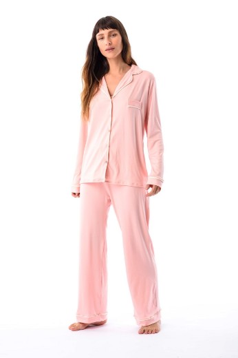 Imagen de Donatella - Pijama Camisero Largo Rosa