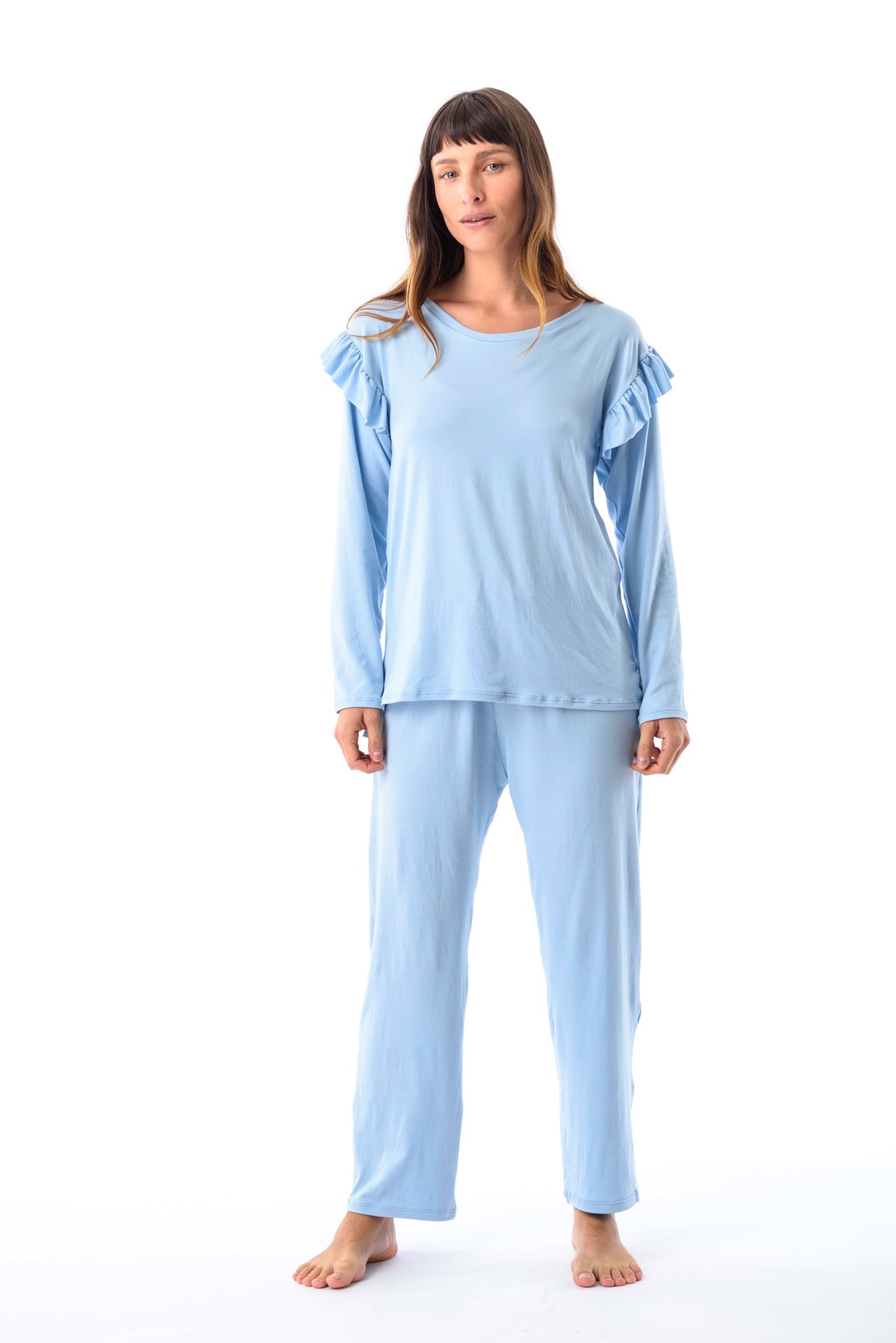 Maia - Pijama Manga Larga con Volados