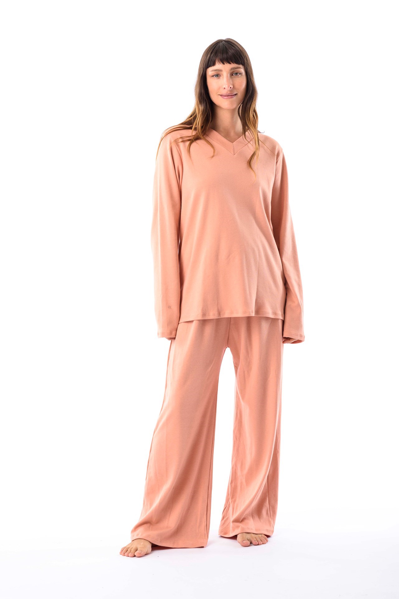 Luz - Pijama escote en V de Algodón