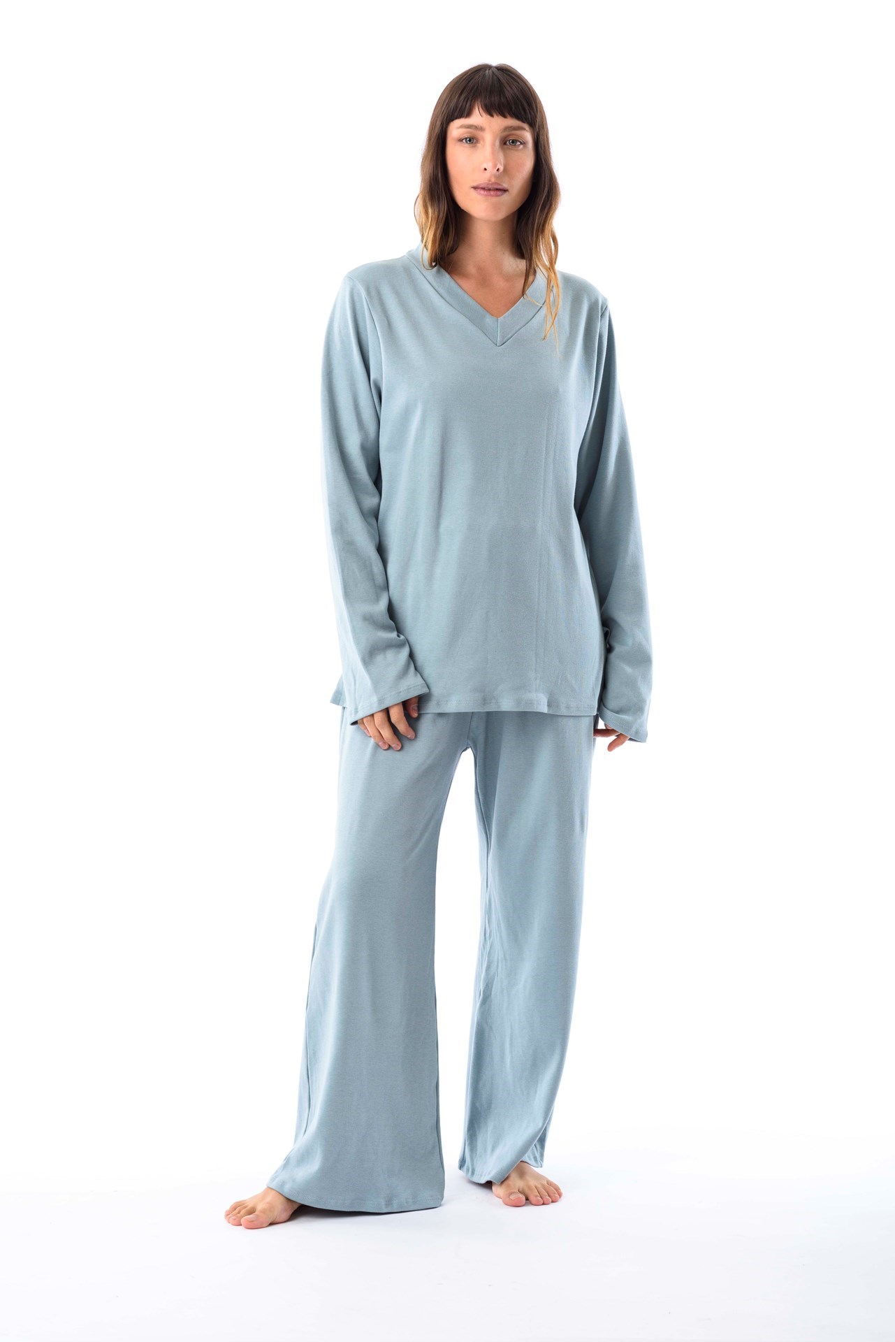 Luz - Pijama escote en V de Algodón