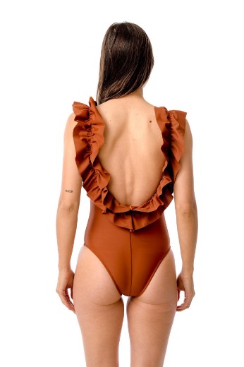 Imagen de Vienna - Malla Entera con Volados Terracota