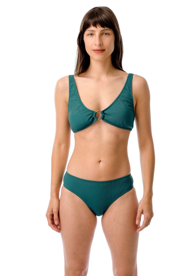 Imagen de Marina del rey - Bikini con Argolla  Ribb Petróleo