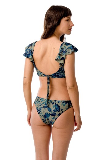 Imagen de Indiana - Bikini con Volados Estampado Flores Petróleo