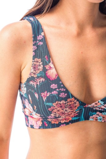 Imagen de Bábaro - Bikini Top Reversible Estampado Floreado