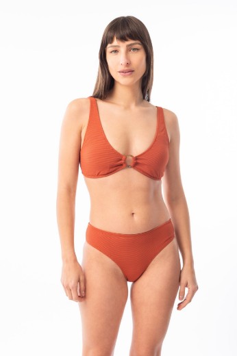Imagen de Marina del rey - Bikini con Argolla Pique Terracota