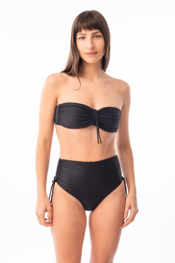 Imagen de Londres- Bikini Tiro Alto con Jaretas Negro