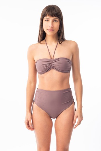Imagen de Londres- Bikini Tiro Alto con Jaretas Malva