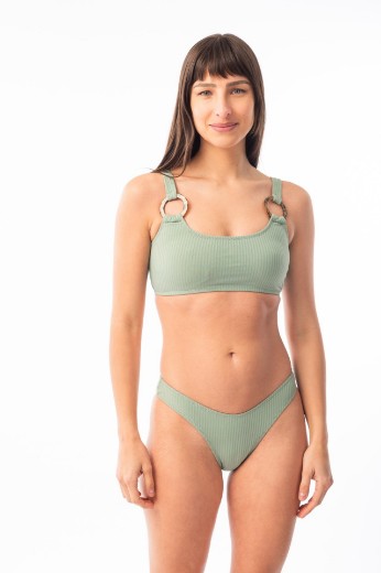 Imagen de Paraiso- Bikini Top con Argollas Ribb Verde