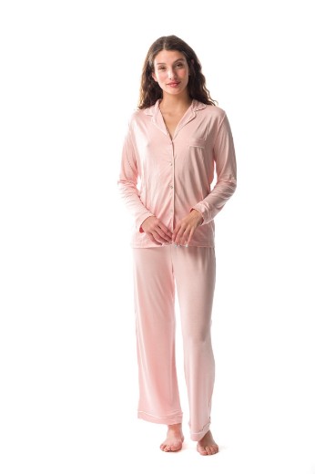 Imagen de Donatella - Pijama Camisero Largo Rosa Viejo