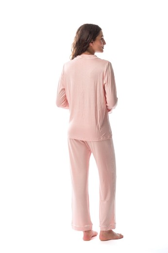 Imagen de Donatella - Pijama Camisero Largo Rosa Viejo