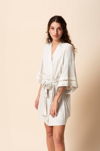 Imagen de Sienna - Bata de modal Gris