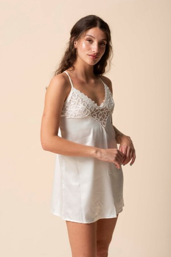 Imagen de Anastasia - Camisón de seda con encaje